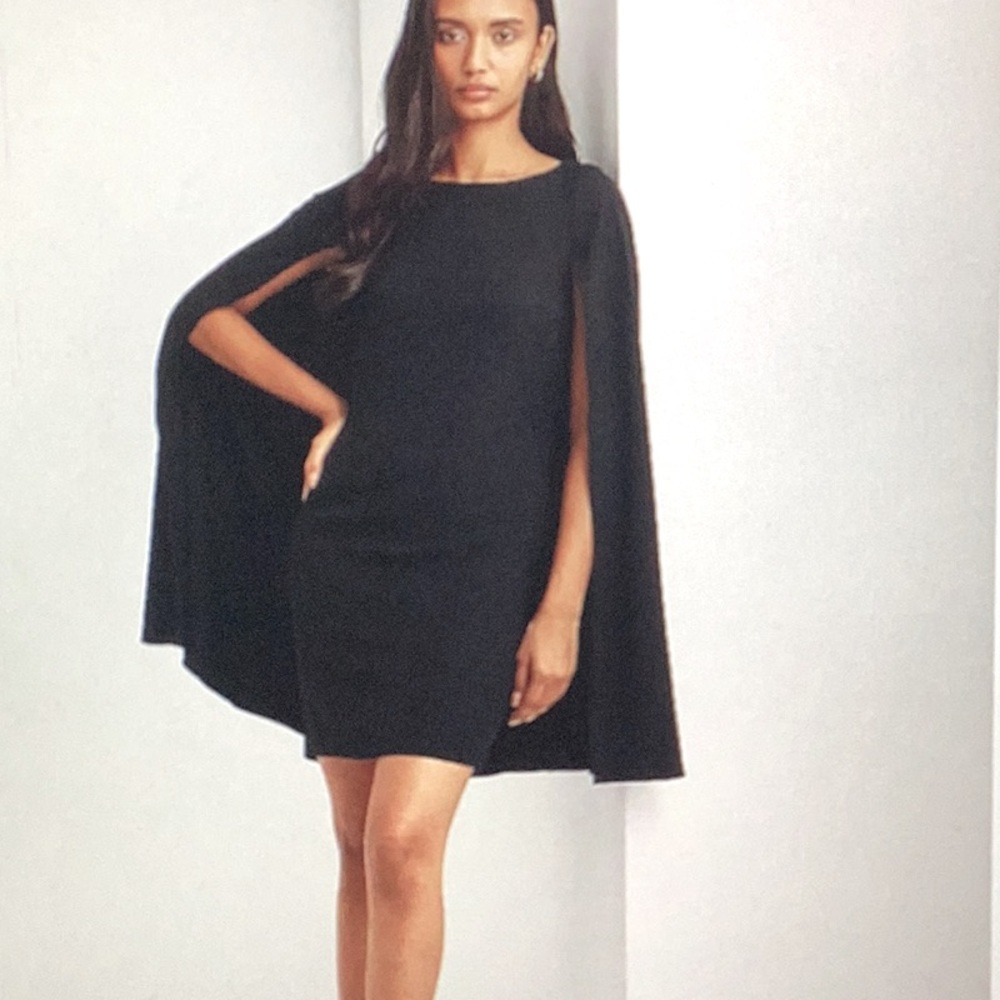 Lauren Ralph Cape Overlay Dress